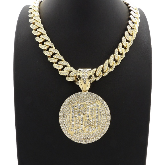 s&p Other - 69 Medallion Pendant & 18" Full Iced Cuban Chain